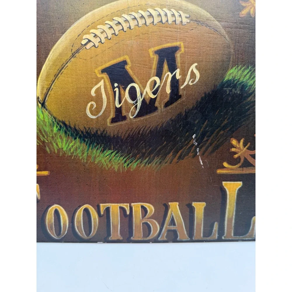 Missouri University Tigers Football Hand Painted Wooden Sign Vintage Style G127